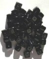 40 8x9mm Black Marble Cube Beads